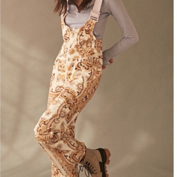 NEW FP Movement Alpine Glow Printed Snow Bib / Ski pants - Picture 2 of 8